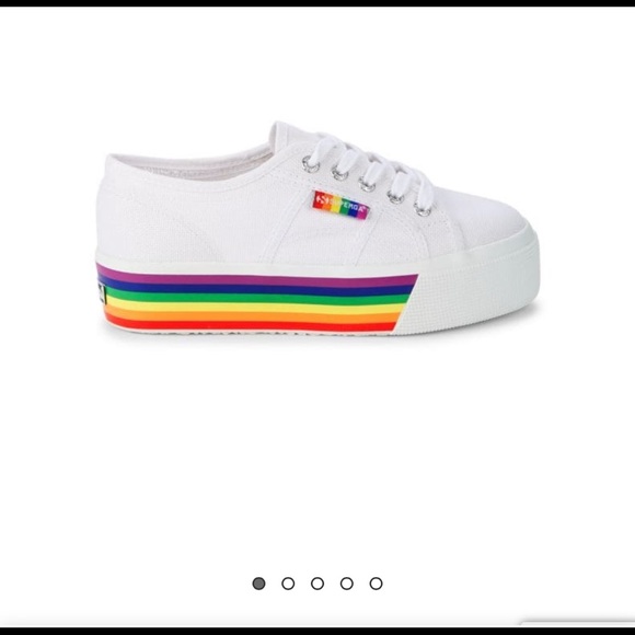 superga rainbow platform sneakers